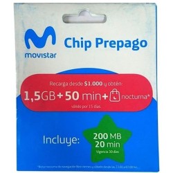Chip Movistar 3 unidades