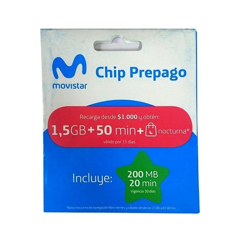 Chip Movistar 3 unidades
